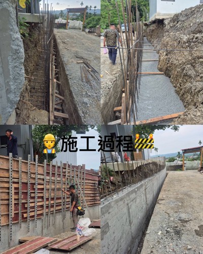 高雄擋土牆工程, 高雄泥作工程, 高雄蓋水泥圍牆, 高雄美濃蓋水泥圍牆